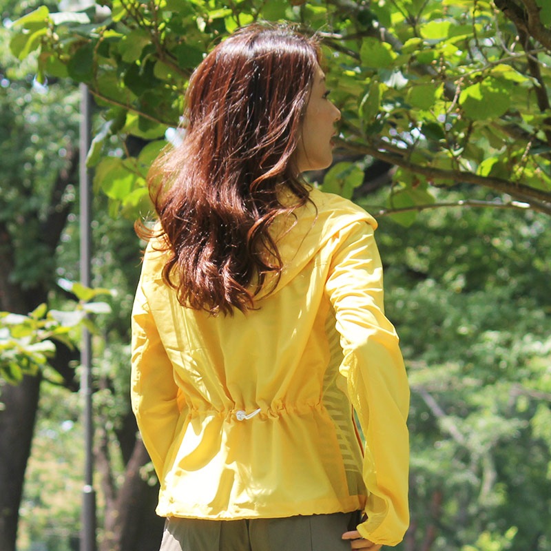 【人気】メッシュＵＶマリンパーカー　イエロー（洗っても落ちない着るだけ紫外線対策）