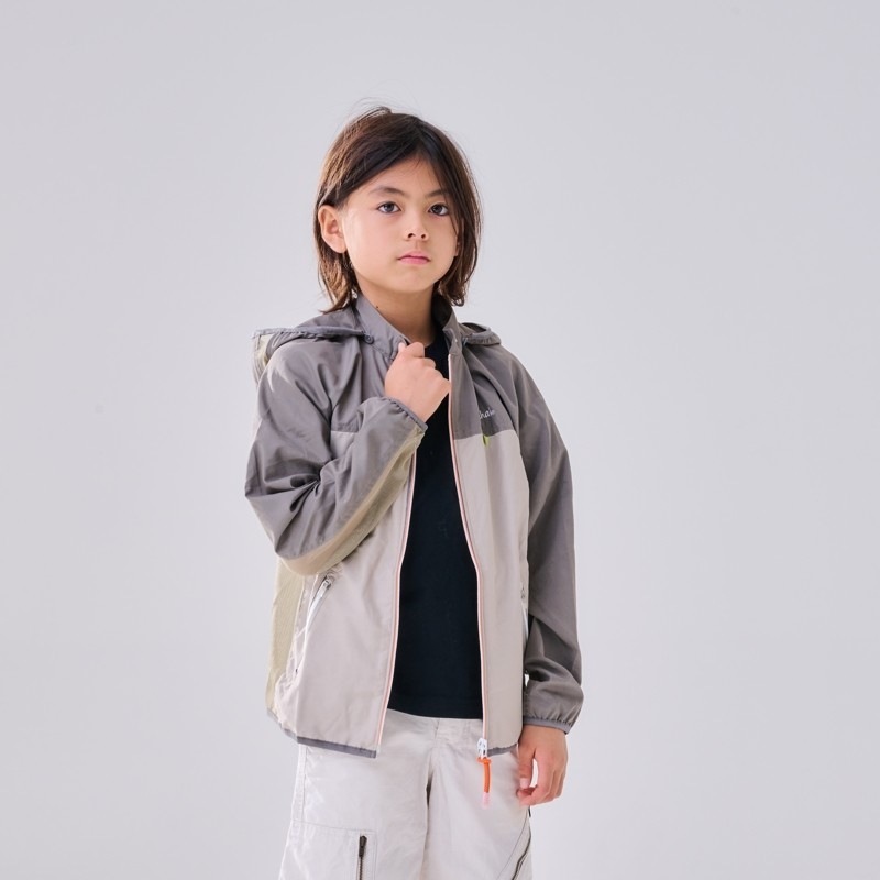 【メッシュ入りの着る日焼け止め】　サンブロックＵＶメッシュパーカー　カーキ　紫外線対策