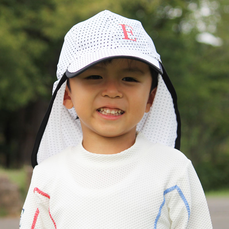 【海や川で大活躍！】　UVカット水陸両用フラップ帽子　子供～小さめレディース　紫外線対策