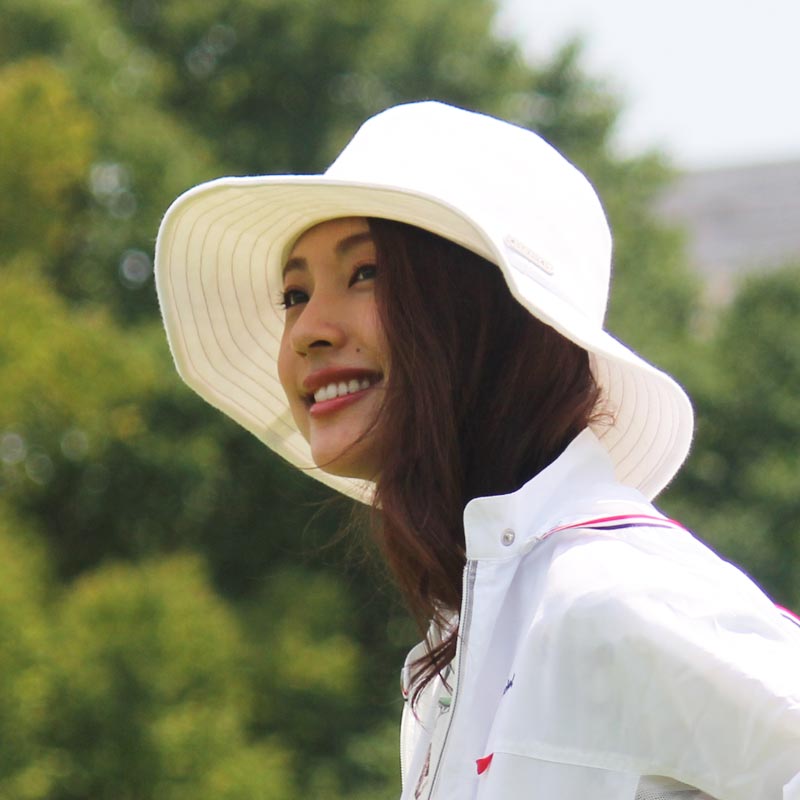 深く被れる柔らかい中折れハット　UVカット帽子　紫外線対策