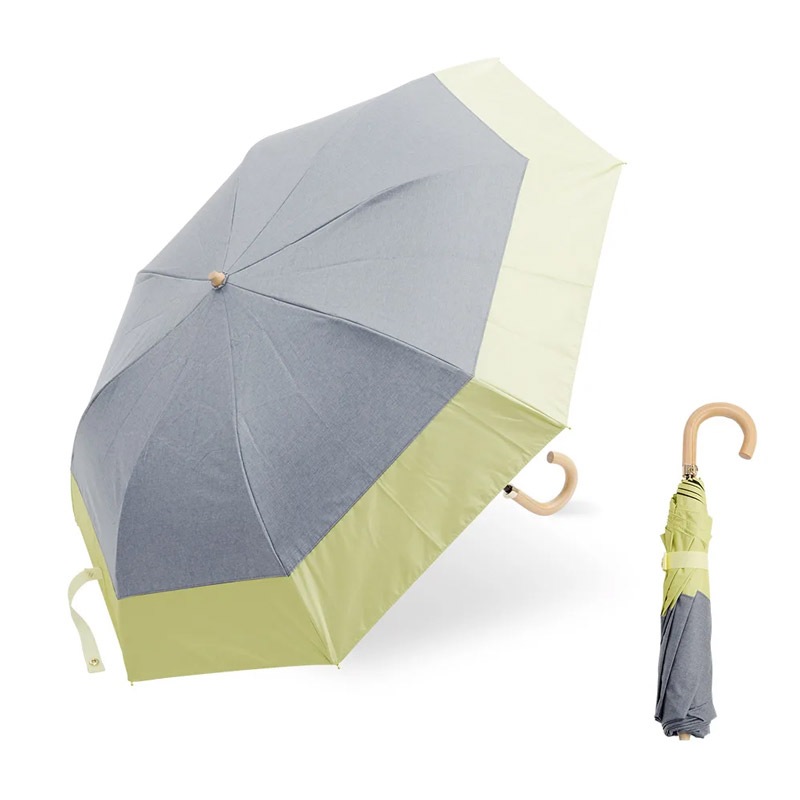 Ciel（シエル）晴雨兼用2段ミニ折りたたみ日傘　50ｃｍ　遮熱・遮光　ダンガリーイエロー