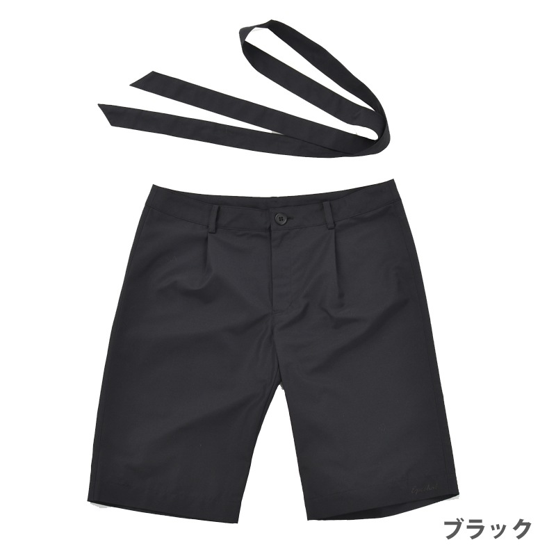 紫外線対策　リボンつきミドルパンツ