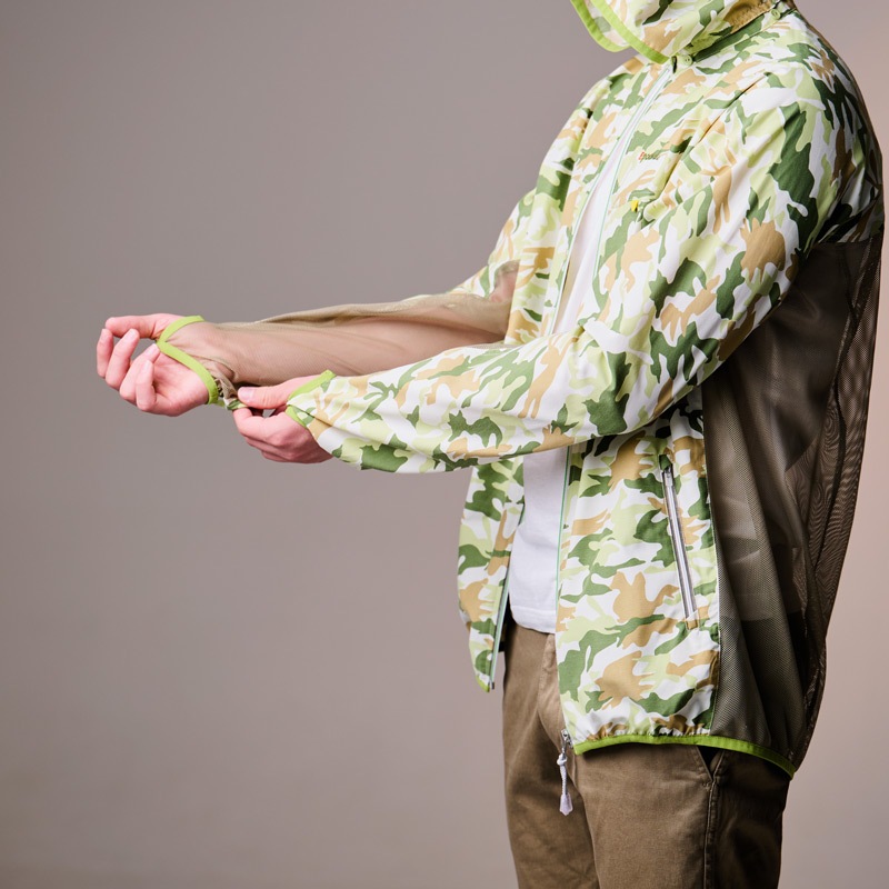 【究極のUV＆汗コントロールウェア】　ブレッサブルメッシュUVパーカー　カモフラグリーン　エポカル