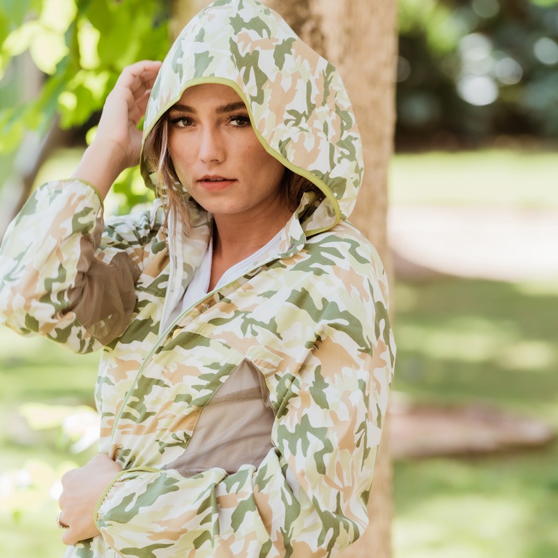 【究極のUV＆汗コントロールウェア】　ブレッサブルメッシュUVパーカー　カモフラグリーン　エポカル