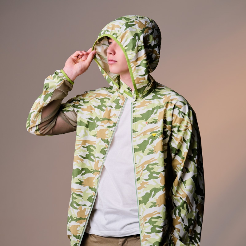 【究極のUV＆汗コントロールウェア】　ブレッサブルメッシュUVパーカー　カモフラグリーン　エポカル