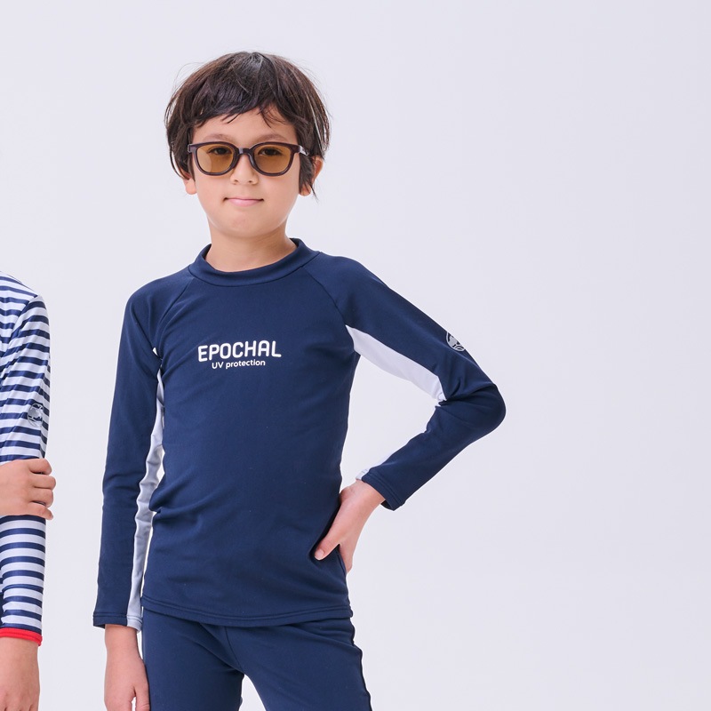 おまとめプライス！　UVカットマリンラッシュガード＆ハーフパンツセット（保温タイプ）　子供