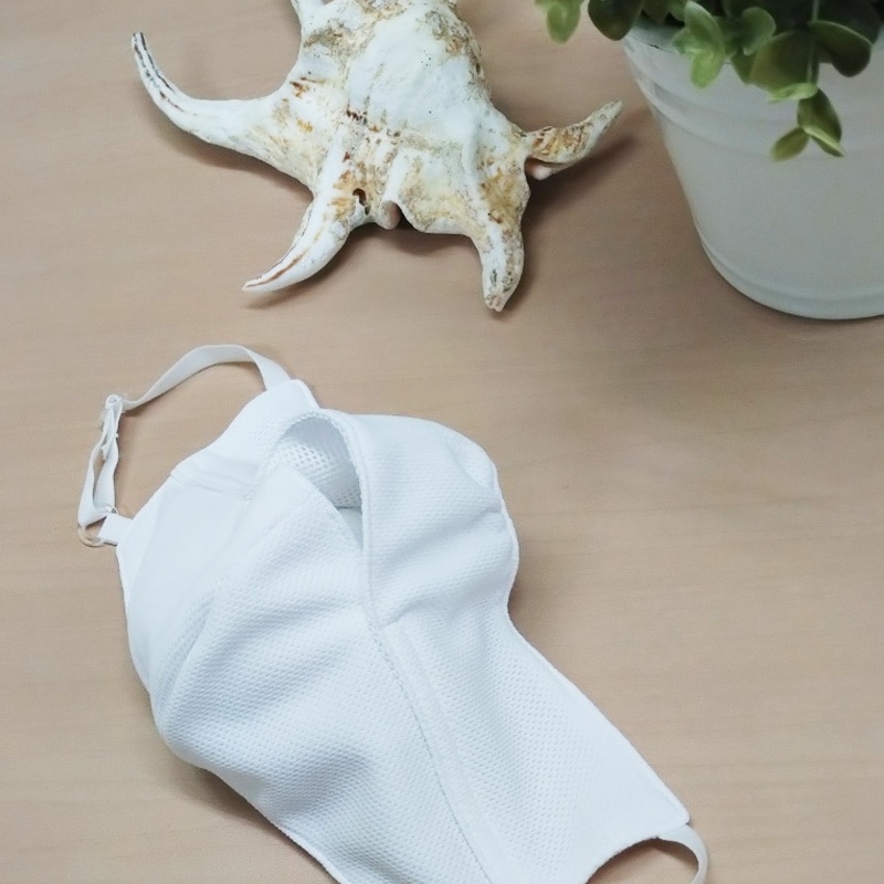 UVカットホール付きマスク 通気性UPしたUVカットマスク(耳紐長さ調整付き) 紫外線対策