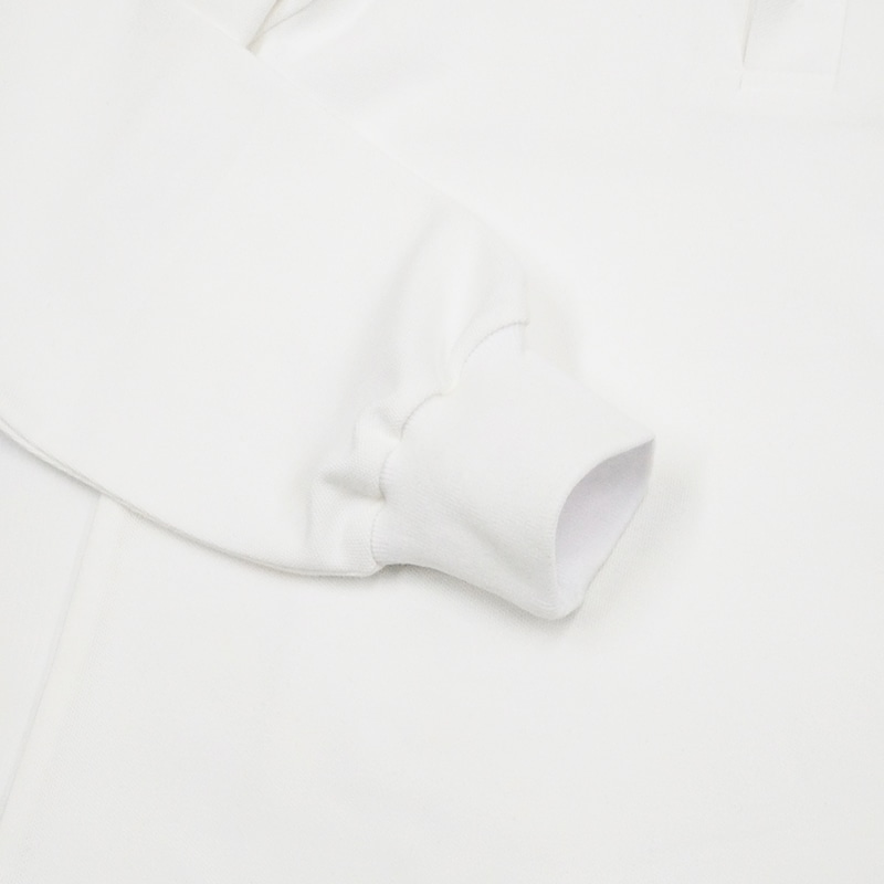 【UVカット率99%】ポロシャツ長袖 ホワイト 140・150cm きちんと感ある学校での紫外線対策