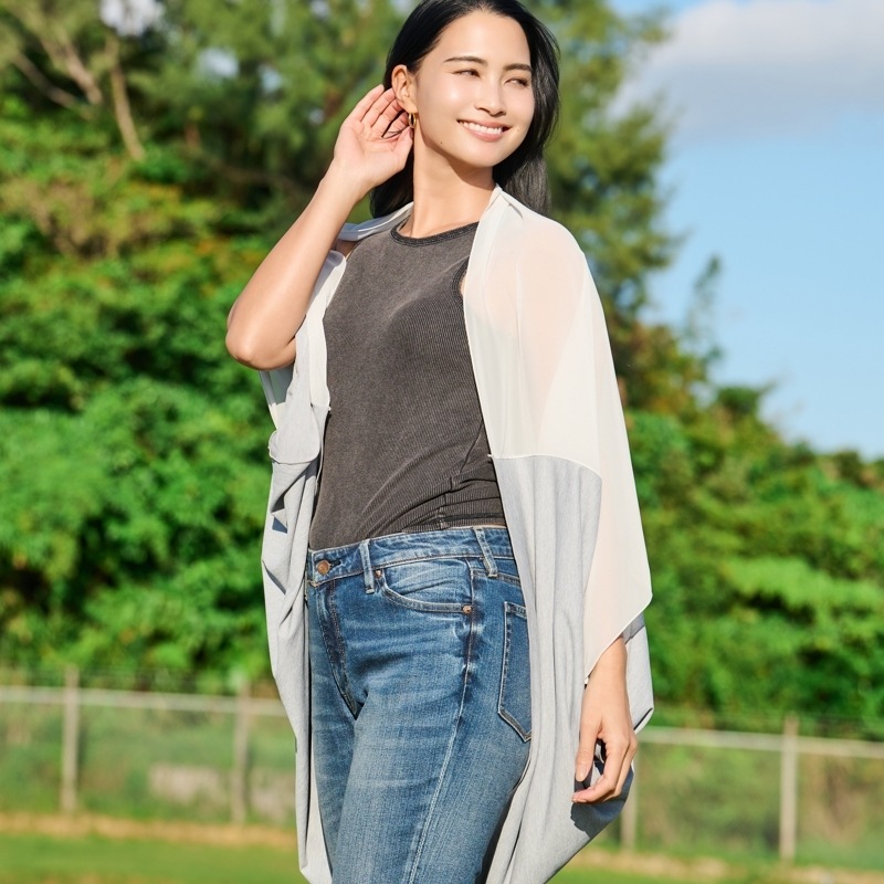 【まとう紫外線対策】UVカット2WAYループロングストール