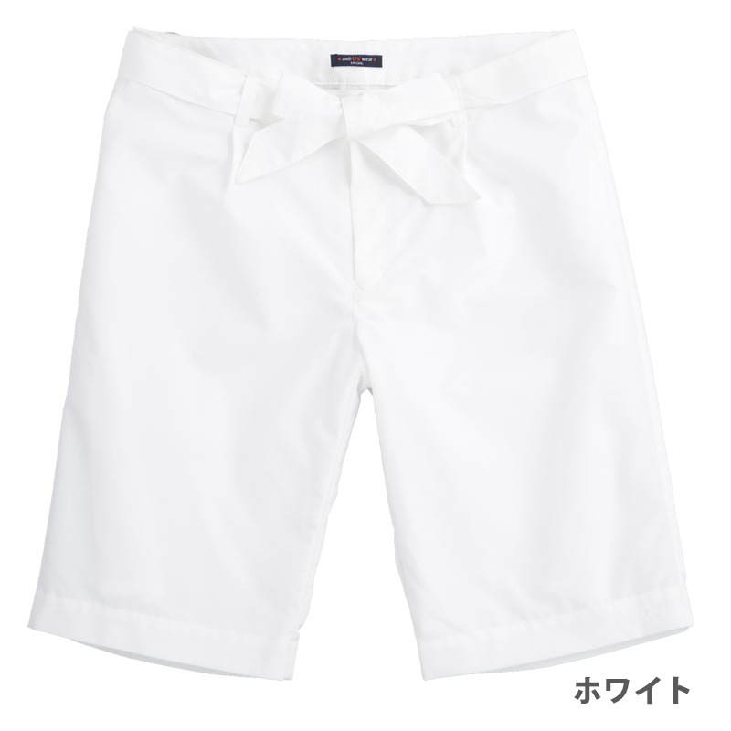紫外線対策　リボンつきミドルパンツ