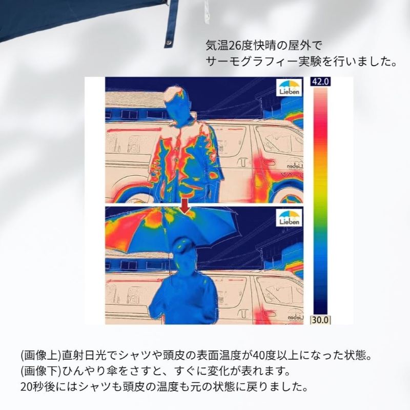 UV晴雨兼用大きい三つ折り傘　ゴールド/ブラック　60cm　遮熱・遮光
