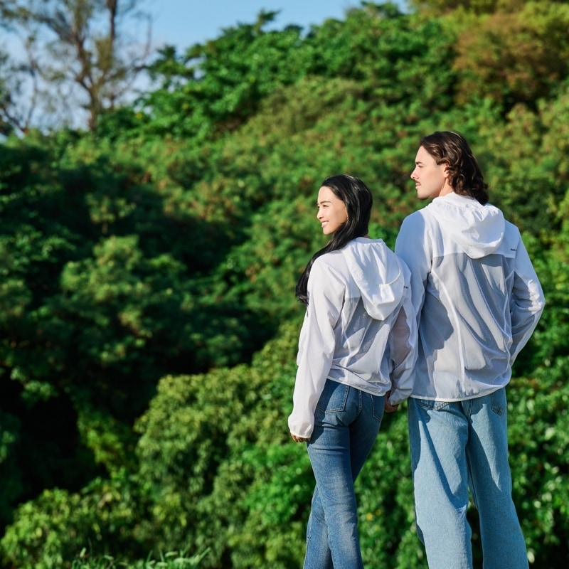 【究極のUV&汗コントロールウェア】 ブレッサブルメッシュUVパーカー ホワイト エポカル