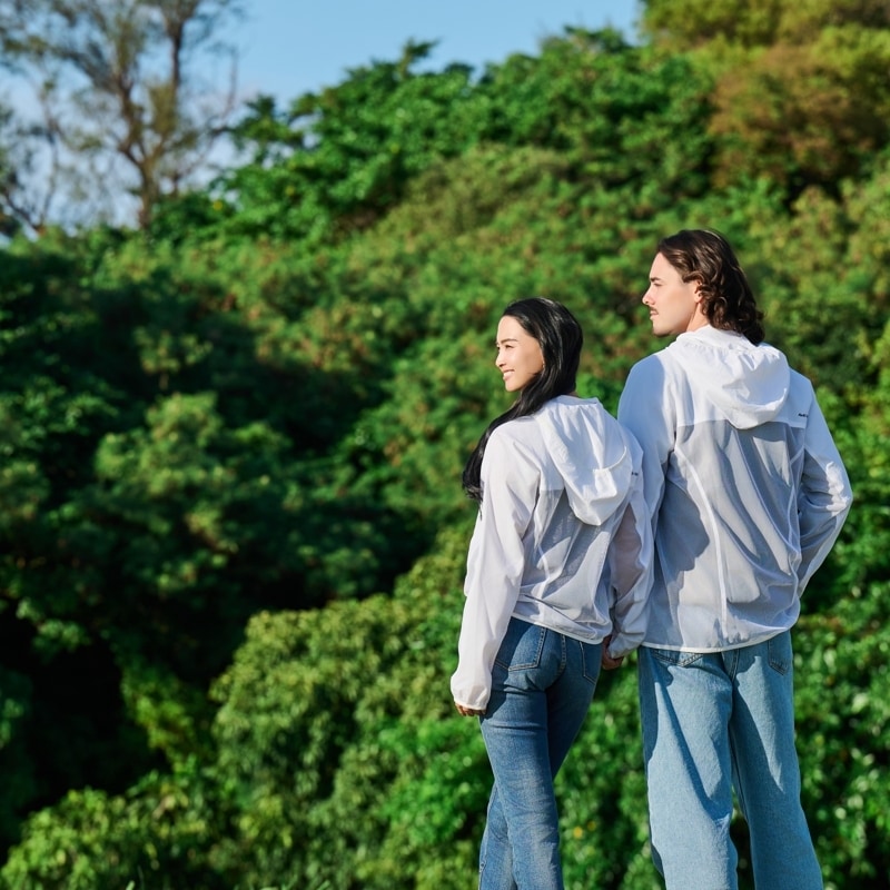 【究極のUV&汗コントロールウェア】 ブレッサブルメッシュUVパーカー ホワイト エポカル