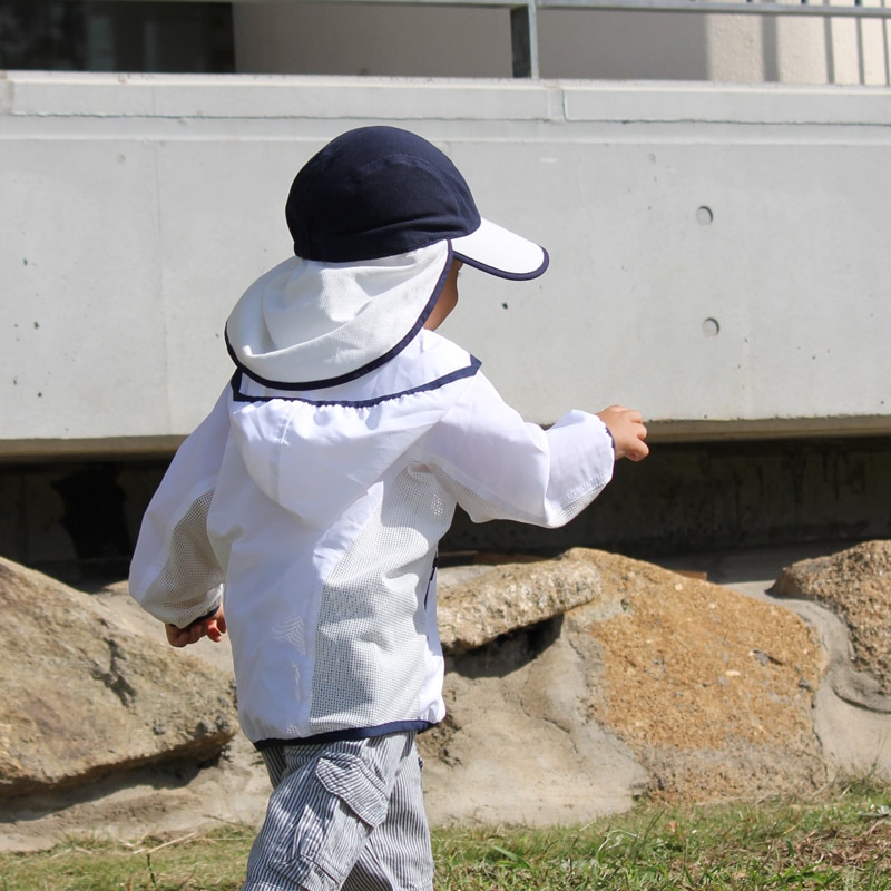 UVカット帽子　蚊よけ(カヤリヒノキ）フラップ帽子　エポカル　紫外線対策