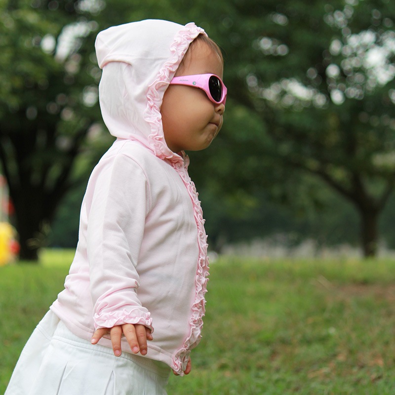 【女児のためのUV対策】着るだけUV対策　冷感フリルパーカー