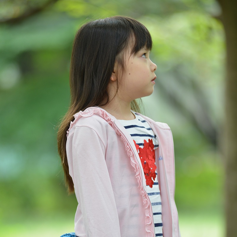 【女児のためのUV対策】着るだけUV対策　冷感フリルパーカー