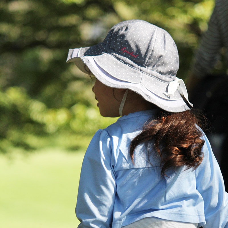 サイズ調整ラクラク！　ＵＶカットフラワーハット　子供用　紫外線対策用