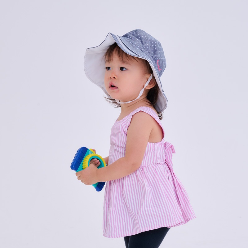 サイズ調整ラクラク！　ＵＶカットフラワーハット　子供用　紫外線対策用