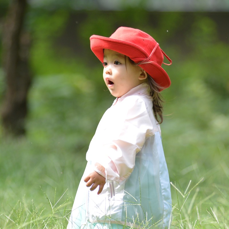 3WAYUVカット帽子 レッド 【日本学校保健会推薦用品】 紫外線対策