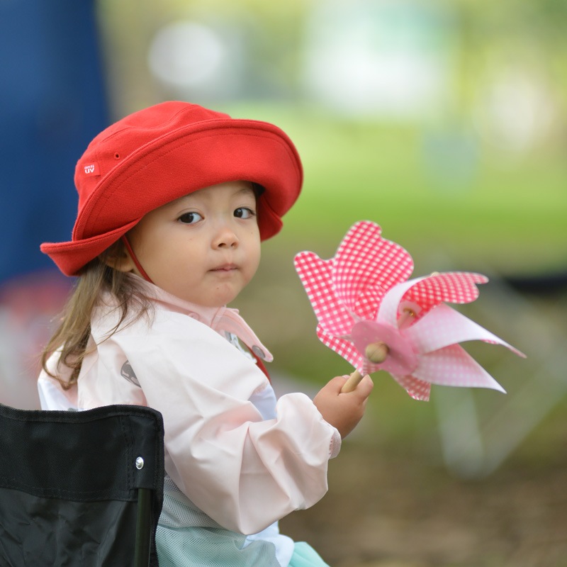 3WAYUVカット帽子 レッド 【日本学校保健会推薦用品】 紫外線対策