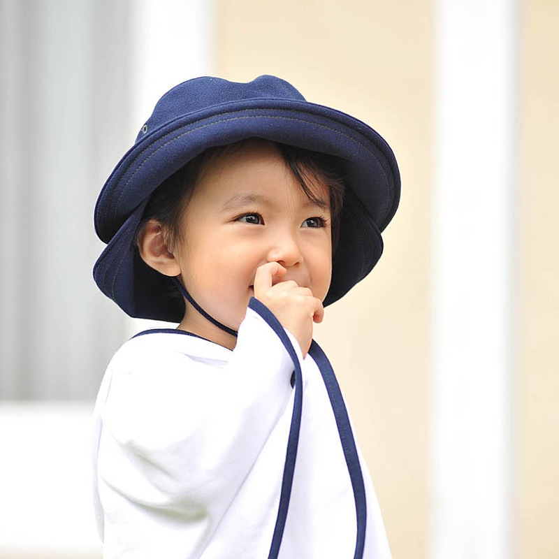3WAYUVカット帽子 ネイビー 【日本学校保健会推薦用品】