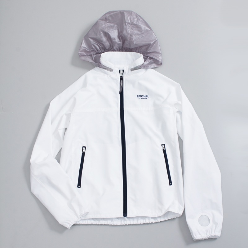 UVカットアウター　サン＆ウインドブレイクUVウエア　ホワイト　紫外線対策　エポカル