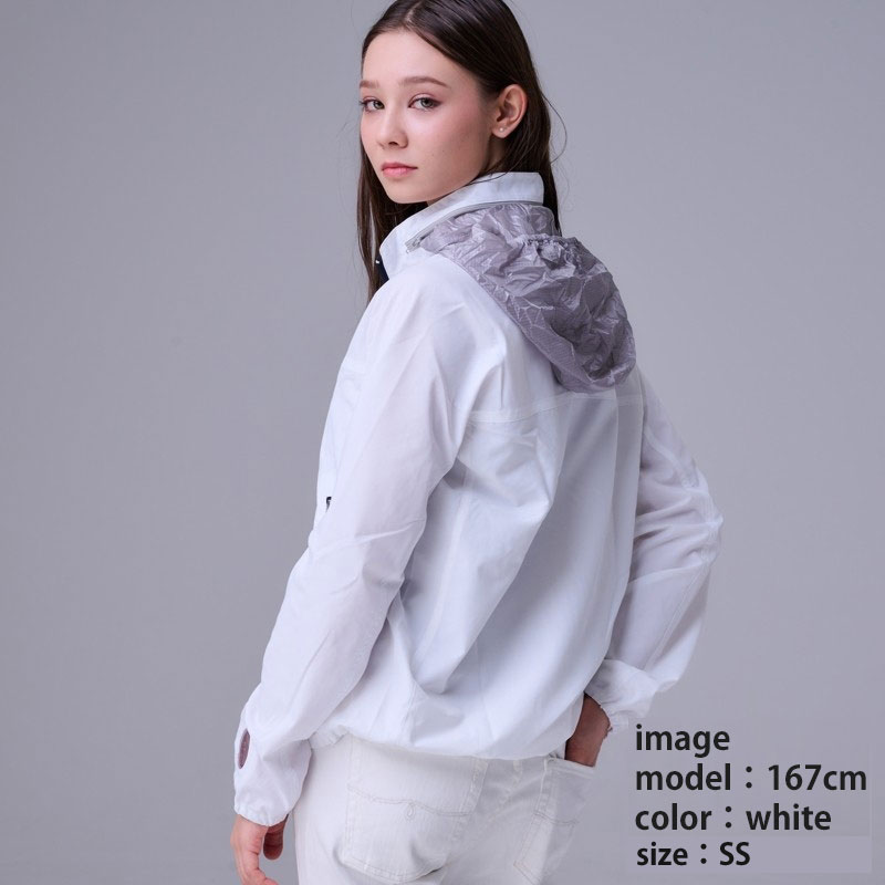 UVカットアウター　サン＆ウインドブレイクUVウエア　ホワイト　紫外線対策　エポカル
