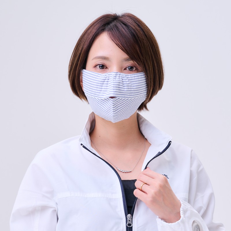 UVカット夏マスク（耳ゴム長さ調整付き）大人用　お顔の紫外線対策