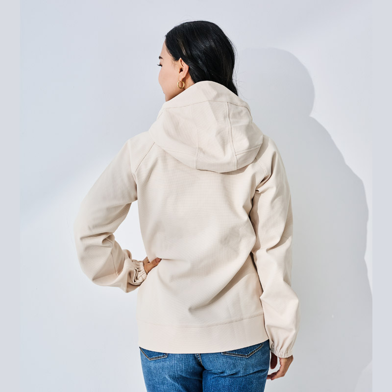 ご予約製品　3WAYフード付きプレミアムパーフェクトパーカー　ベージュ　エポックテックス