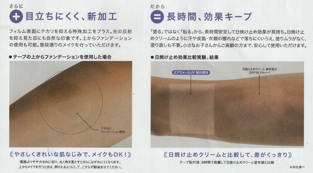 エアウォール　25ｍｍ　紫外線約97％カット　顔や皮膚の紫外線対策
