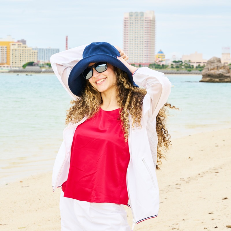 【世界最高水準のUVカット率99％以上】　UVカットノーブルハット　ネイビー　