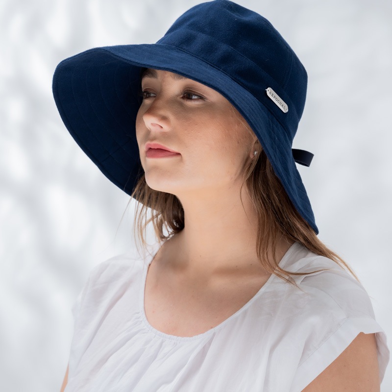 【世界最高水準のUVカット率99％以上】　UVカットノーブルハット　ネイビー　