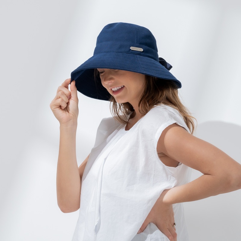 【世界最高水準のUVカット率99％以上】　UVカットノーブルハット　ネイビー　