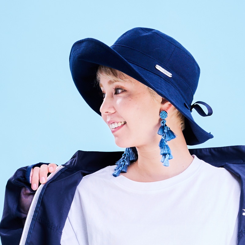 【世界最高水準のUVカット率99％以上】　UVカットノーブルハット　ネイビー　