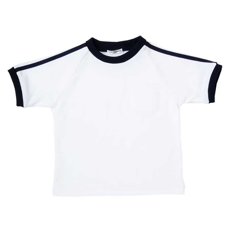 UVカットネイビーライン体操着半袖 紫外線対策