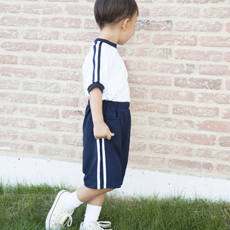 UVカットネイビーライン体操着半袖 紫外線対策