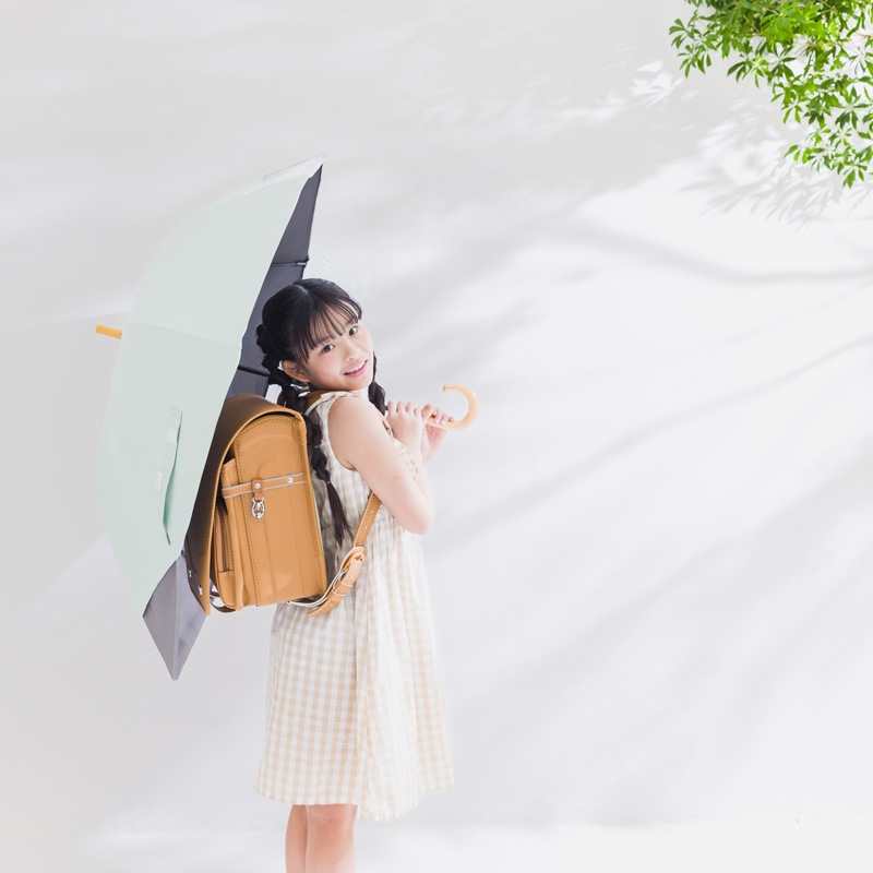 キッズトランスフォーム　子供用晴雨兼用傘　53ｃｍ　UVカット・遮光・遮熱　グリーン