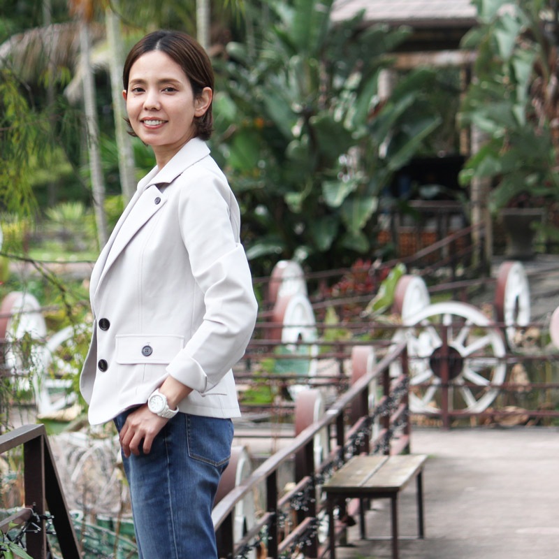 ご予約製品　EPOCHTEX（TM）レディースジャケット　グレー　紫外線対策　レディースアウター