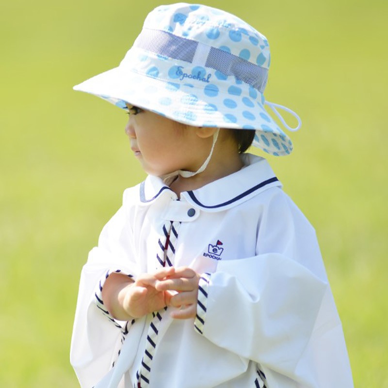 汗かきのお子様にもおすすめ　超軽量エアスルーＵＶハット　ドット　UVカット帽子　子供用