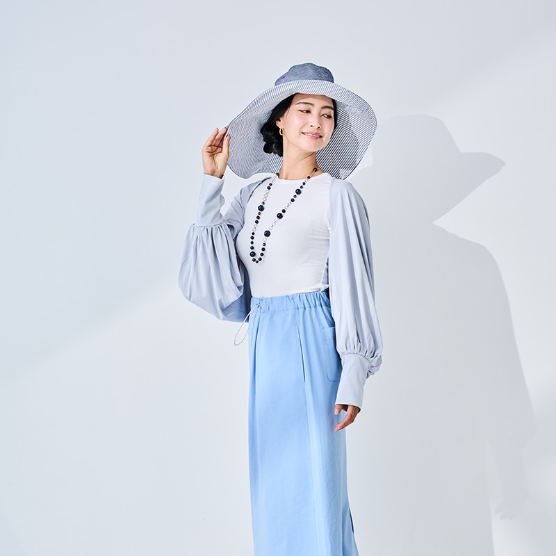 【かぶる日傘】　UVカットロングブリムハット　紫外線対策　UVカット帽子