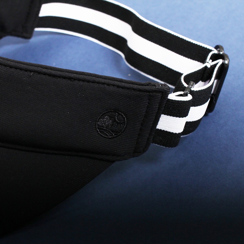 上品ブラック つばの長さが選べるUVカットサンバイザー エポカル