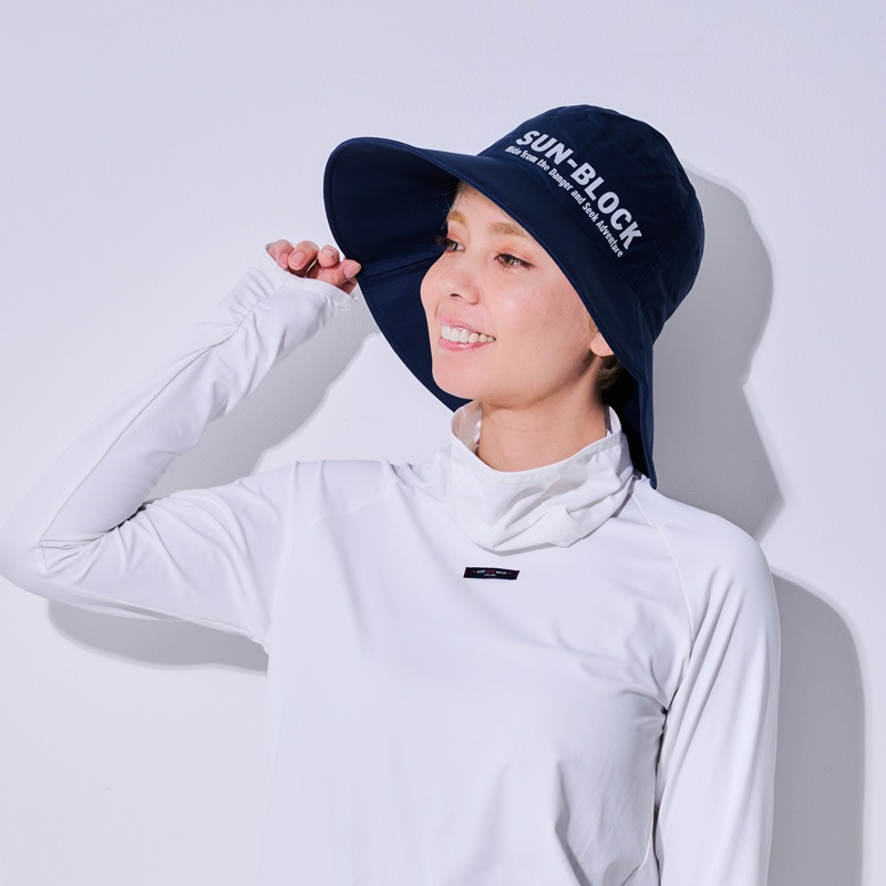 光線過敏症の方にお勧め！　完全遮蔽UVカット帽子 保冷剤ポケット付