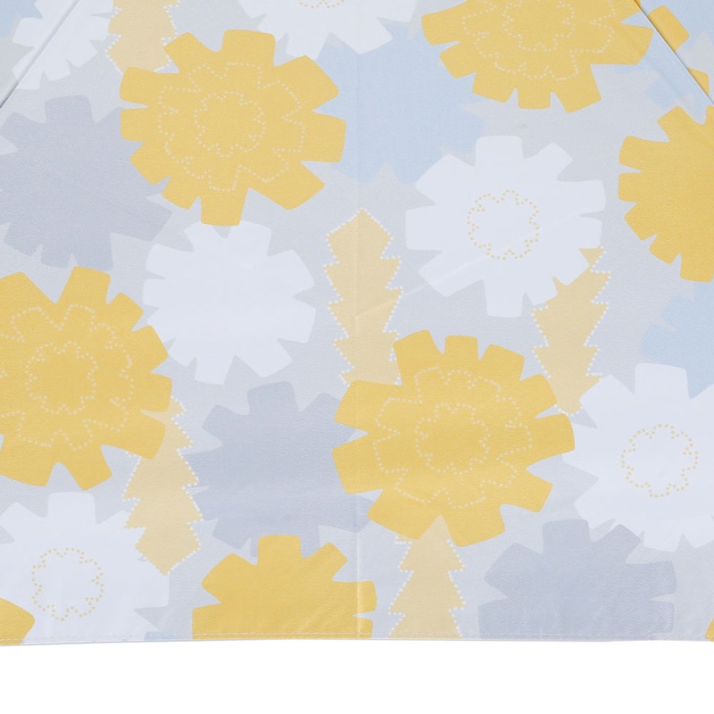 スリム折りたたみ傘　たんぽぽ（黄檗色／きはだいろ）　50ｃｍ　遮熱・遮光　