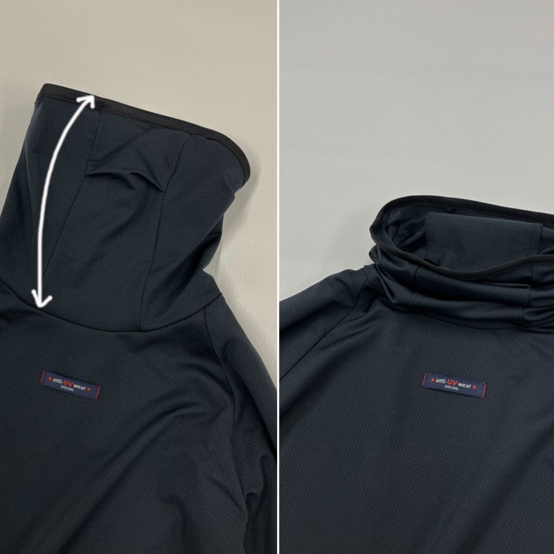 【敏感肌の賢いUVケア】　ハイネックロングスリーブストレッチシャツ　子供サイズ　日焼け対策