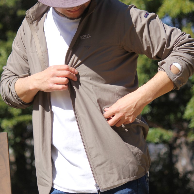 サン＆ウインドブレイクUVウエア　カーキ　紫外線対策用　エポカル