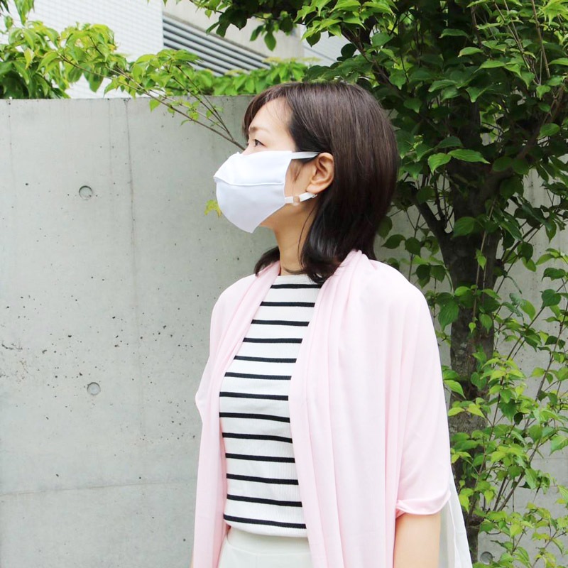 【完売】UVカット＆NIRカット夏マスク　大人用（耳紐長さ調整付き）　紫外線＆近赤外線カット