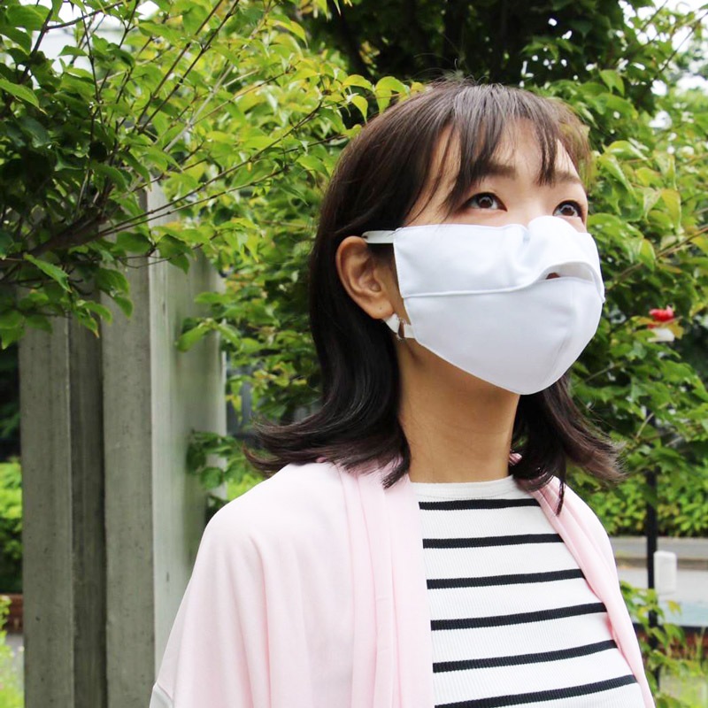 【完売】UVカット＆NIRカット夏マスク　大人用（耳紐長さ調整付き）　紫外線＆近赤外線カット