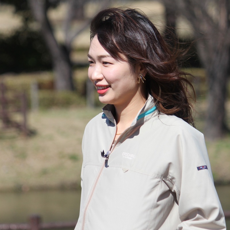 UVカットウインドブレーカー　サン＆ウインドブレイクUVウエア　濃ベージュ　紫外線対策用