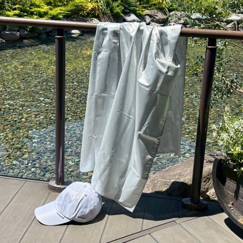 遮熱・UVカット　つば長フェイスガードキャップ&ストールセット　まとう熱疲労対策　エポカル