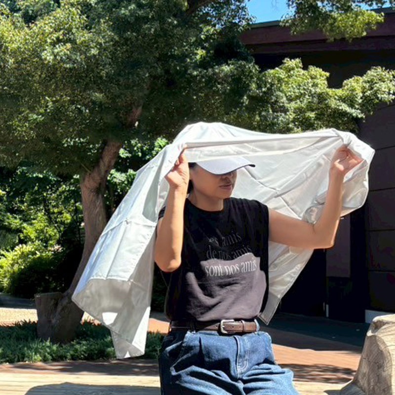 遮熱・UVカット　つば長フェイスガードキャップ&ストールセット　まとう熱疲労対策　エポカル